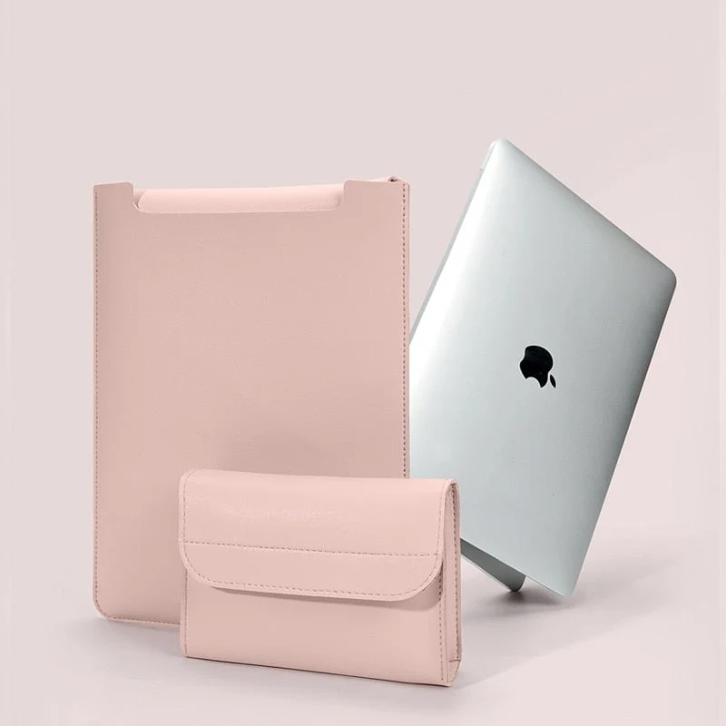 Pochette Ordinateur Mac + Trousse OFFERTE - Poudré