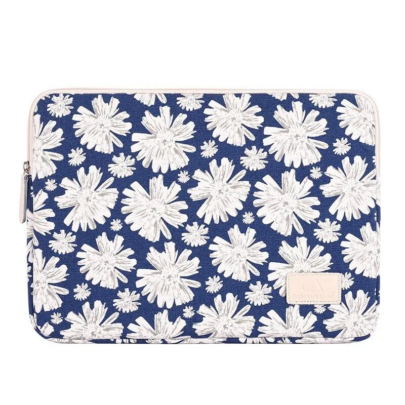 Pochette PC 17 pouces fleurs - Marguerite