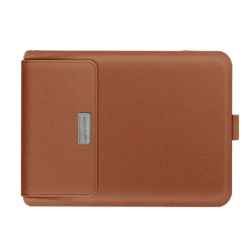 Pochette Ordinateur Cuir + Support PC - Choco +CADEAU