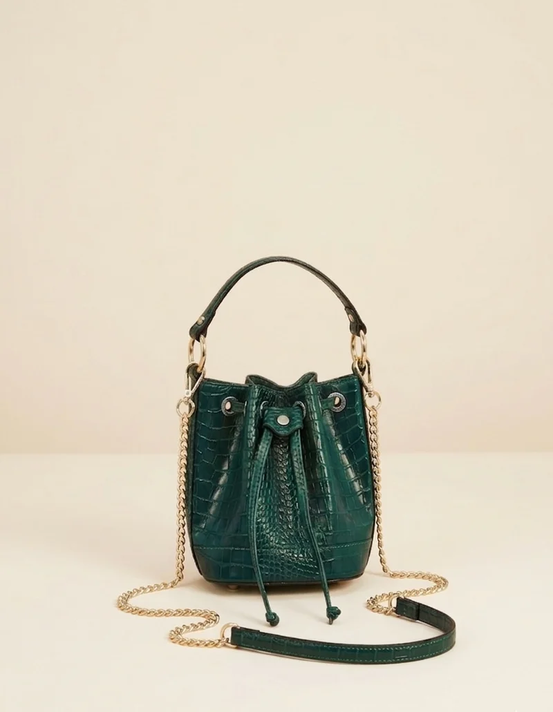 Aimmy - Sac cuir effet croco