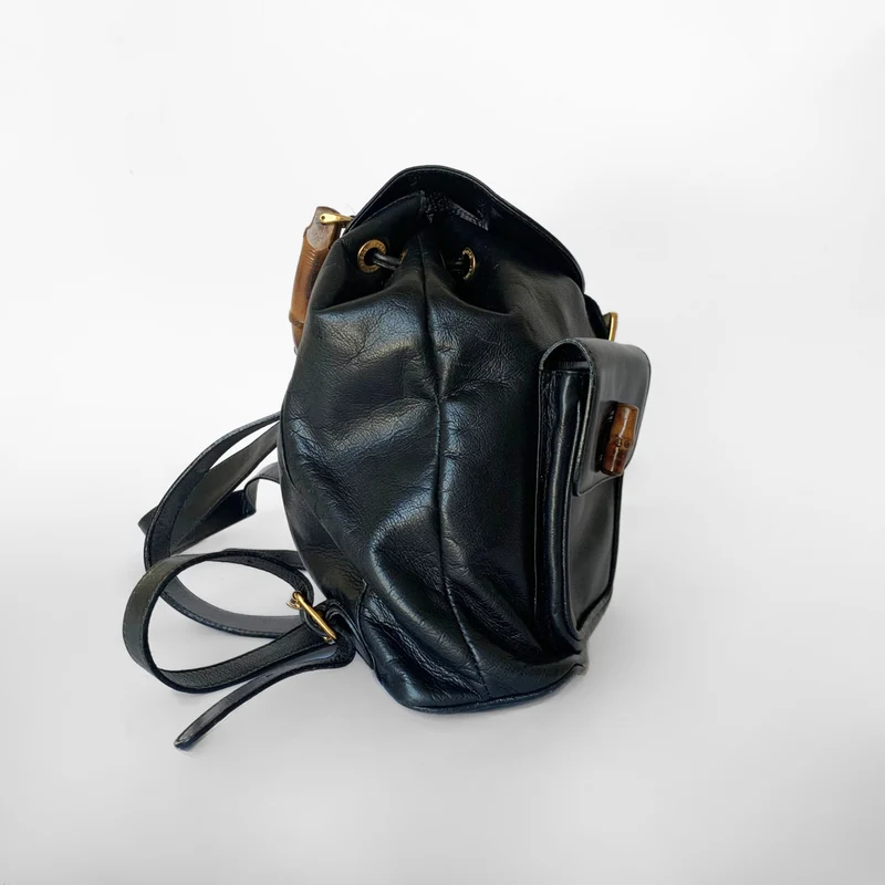 Gucci Sac à Dos Bambou Grand Cuir
