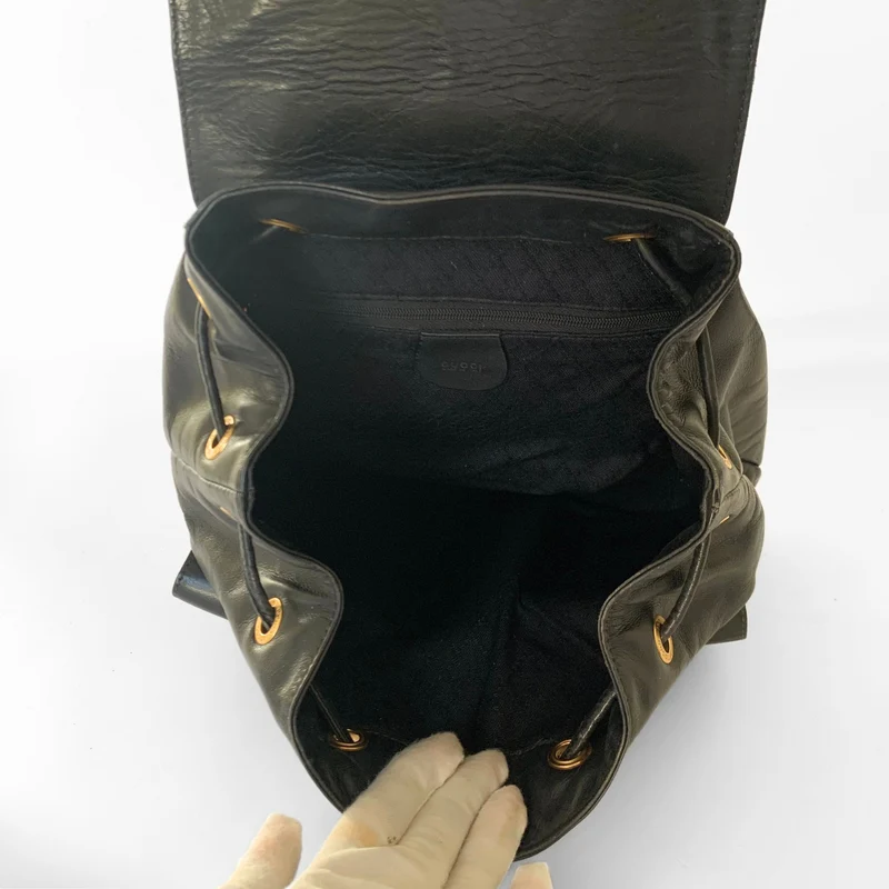 Gucci Sac à Dos Bambou Grand Cuir