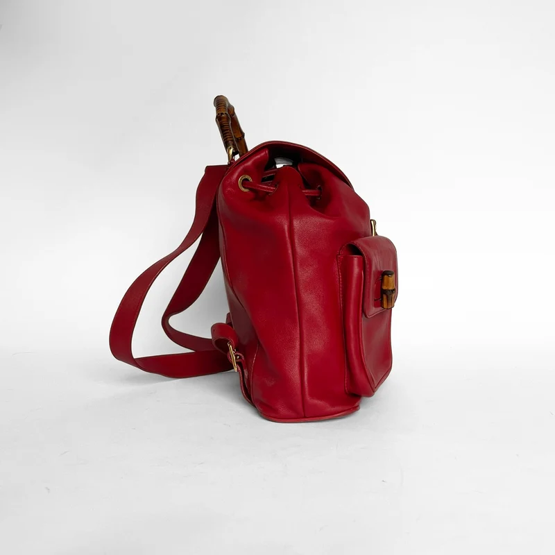 Gucci Sac à Dos Bambou Grand Cuir