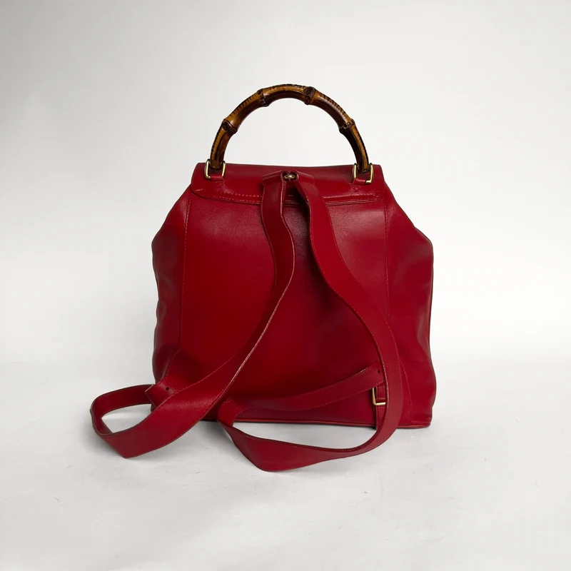 Gucci Sac à Dos Bambou Grand Cuir