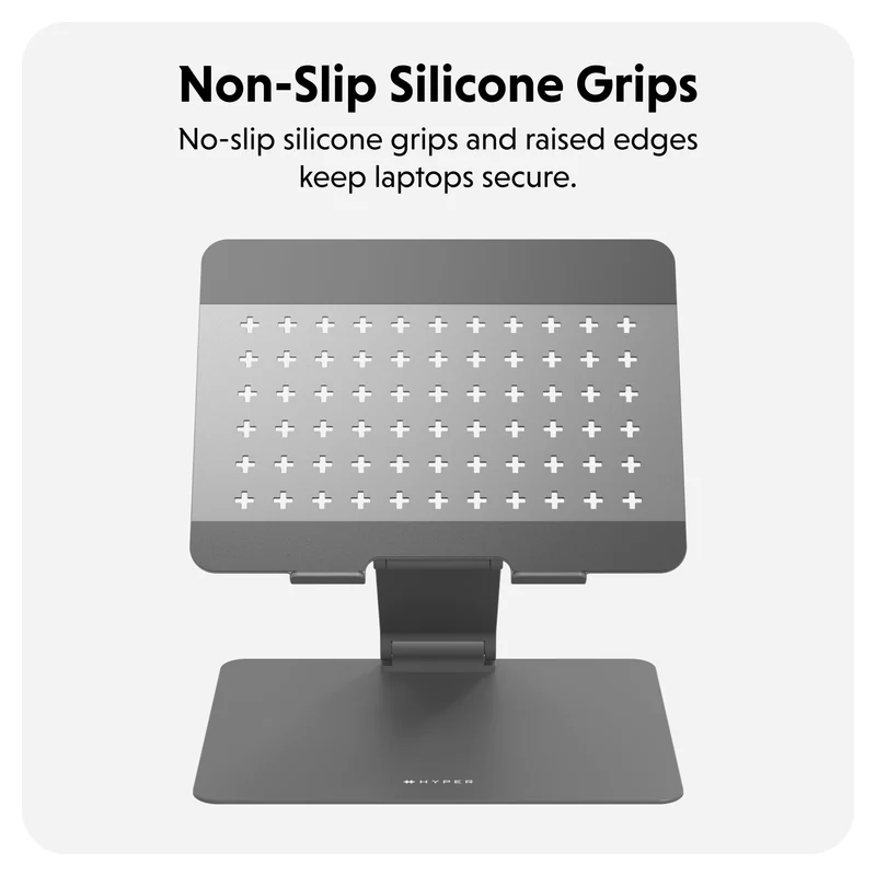 HyperSpace™ Support ergonomique réglable pour ordinateur portable - Gris spatial