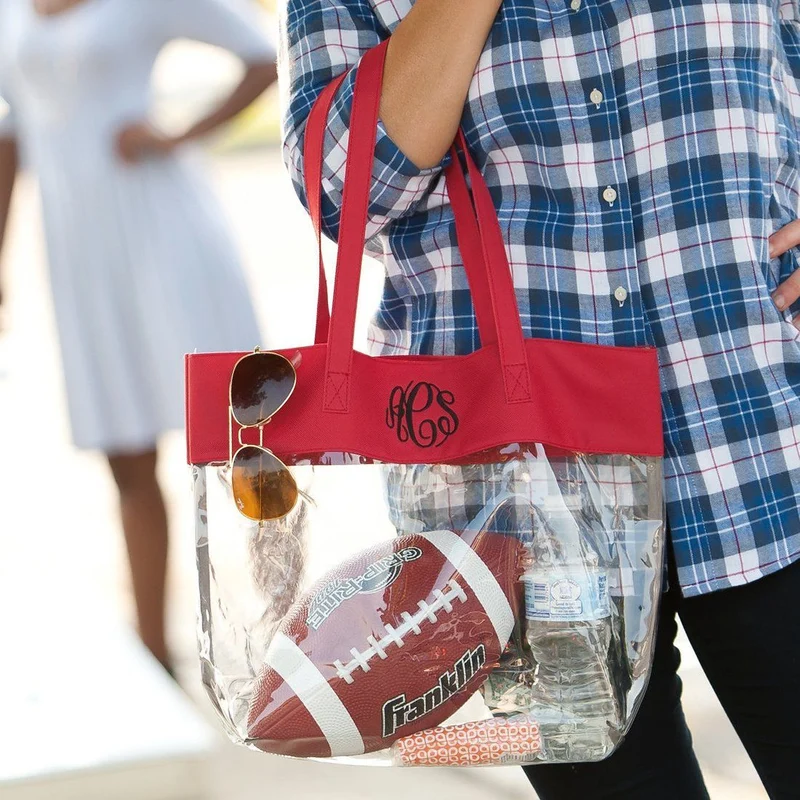 Red Clear Tote - Personalized