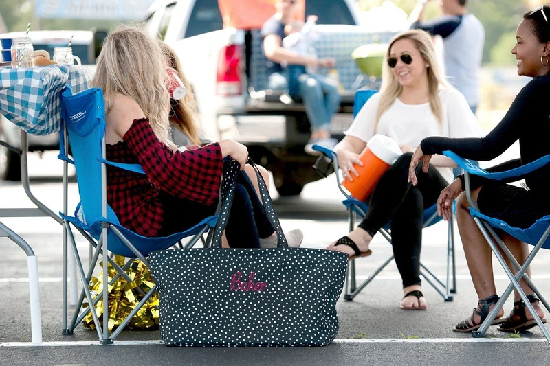 Black Scattered Dot Ultimate Tote - Personalized