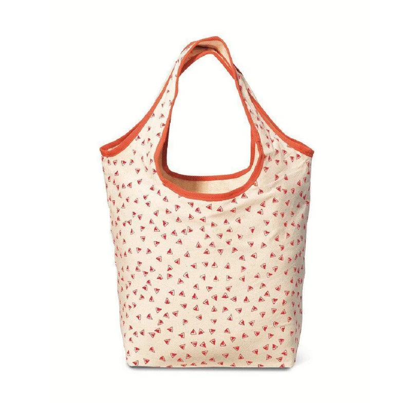 Coral Reversible Personalized Cotton Tote