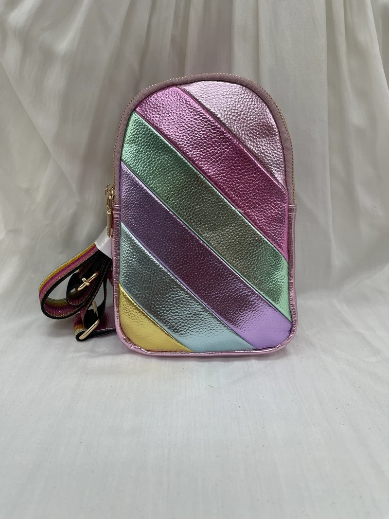 Mini sac à dos métallisé multicolore - Élégance et praticité