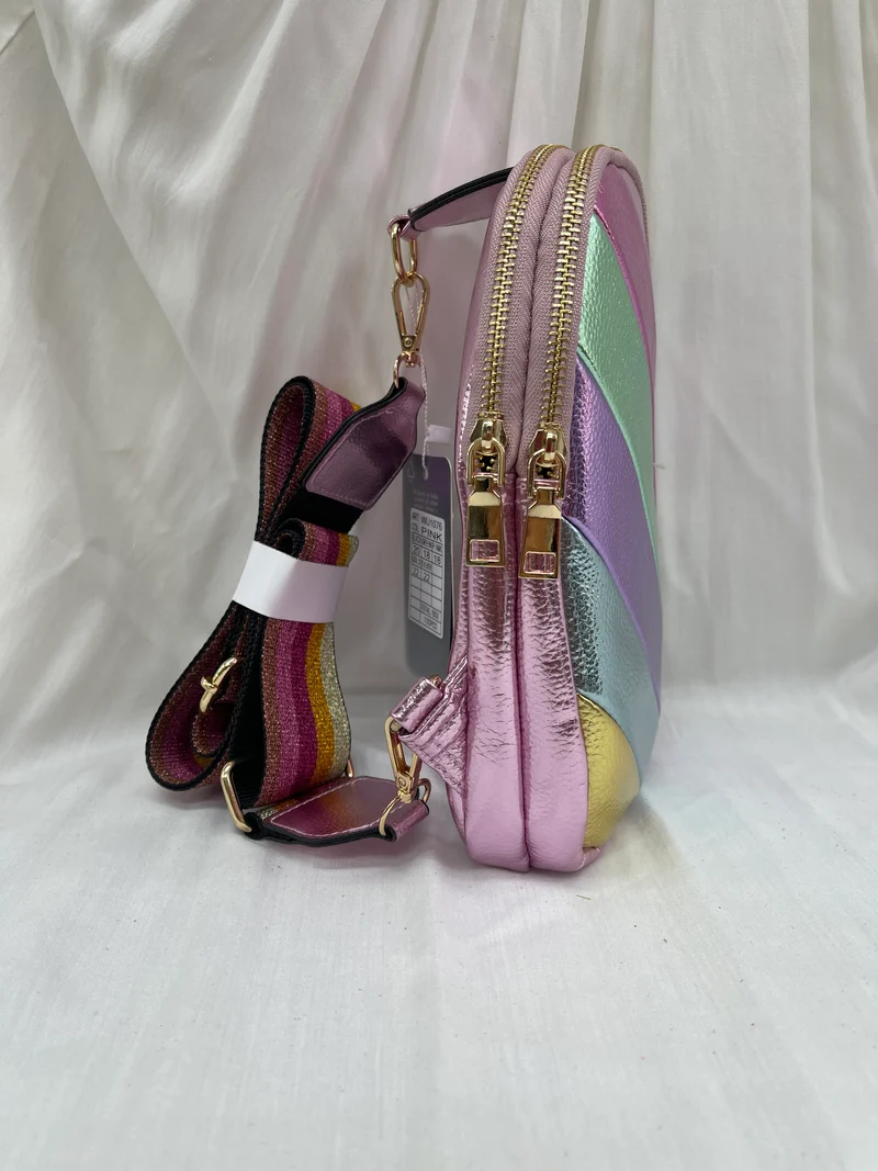 Mini sac à dos métallisé multicolore - Élégance et praticité