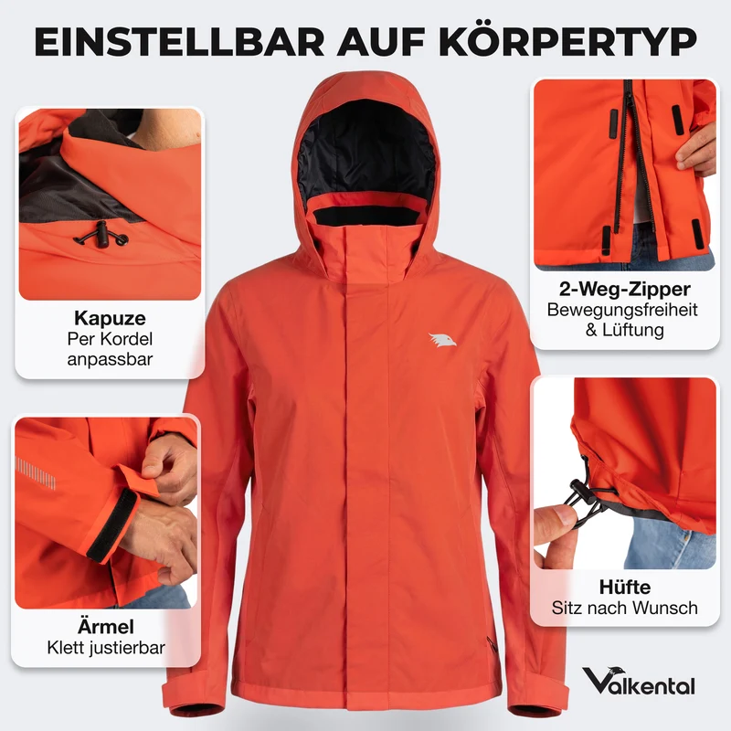 Veste 3 en 1 Smart Jacket - 100 % réfléchissante et imperméable, avec polaire amovible à fermeture éclair - Produit de deuxième choix