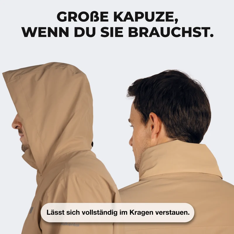 Veste 3 en 1 Smart Jacket - 100 % réfléchissante et imperméable, avec polaire amovible à fermeture éclair - Produit de deuxième choix