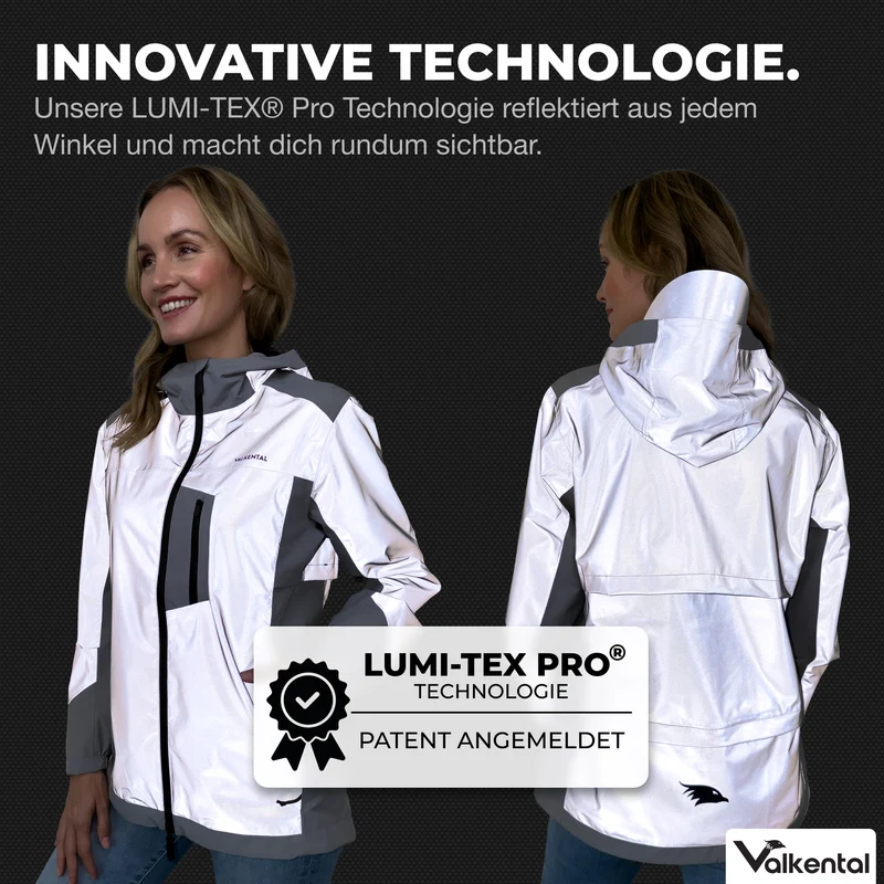 NOUVEAU : Rain Jacket Pro - Veste de pluie 100 % réfléchissante avec aération et capuche compatible avec un casque