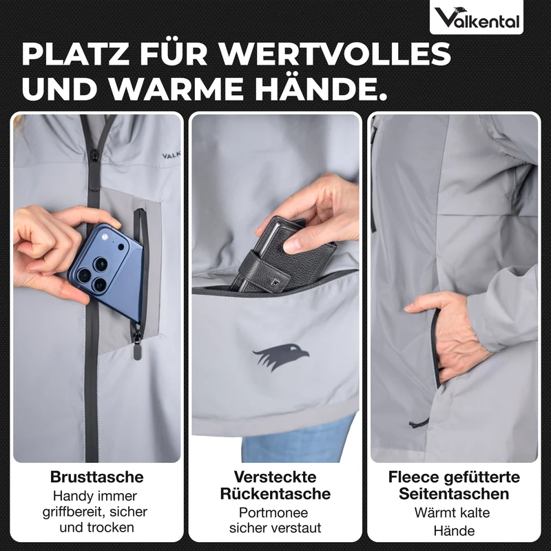 NOUVEAU : Rain Jacket Pro - Veste de pluie 100 % réfléchissante avec aération et capuche compatible avec un casque