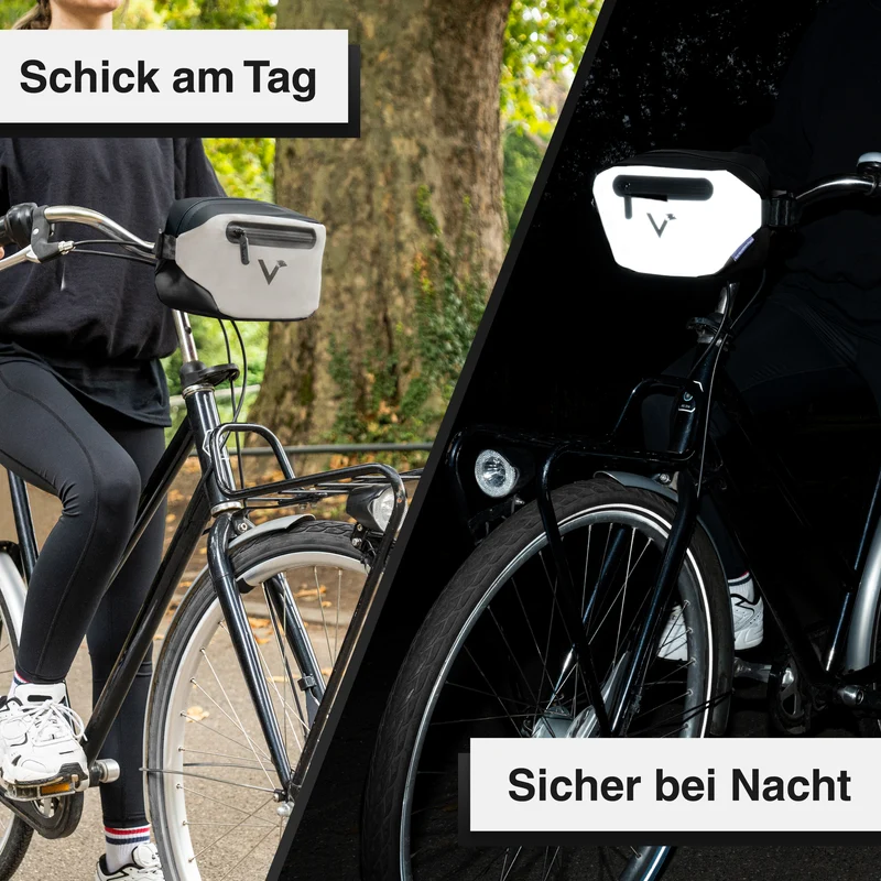 3in1 City Bag - Sac de guidon multifonctionnel & réfléchissant