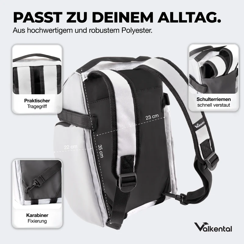 Trunk Bag - Sacoche de porte-bagages 3 en 1 à fixation par le dessus, avec fonction sac à dos