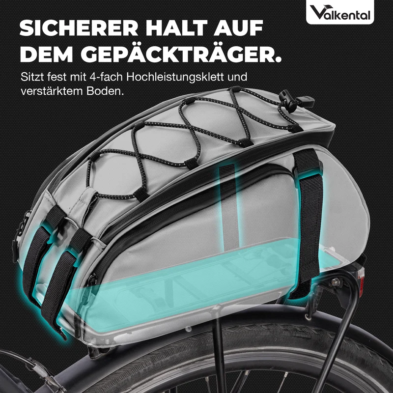 Trunk Bag - Sacoche de porte-bagages 3 en 1 à fixation par le dessus, avec fonction sac à dos