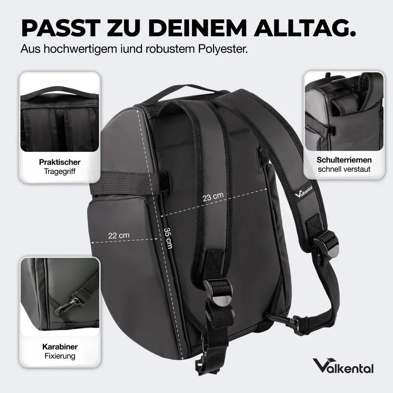 Trunk Bag - Sacoche de porte-bagages 3 en 1 à fixation par le dessus, avec fonction sac à dos