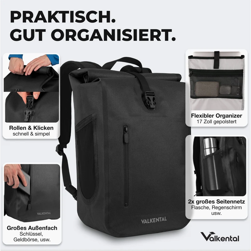 Sac à dos imperméable - Sac à dos imperméable et réfléchissant