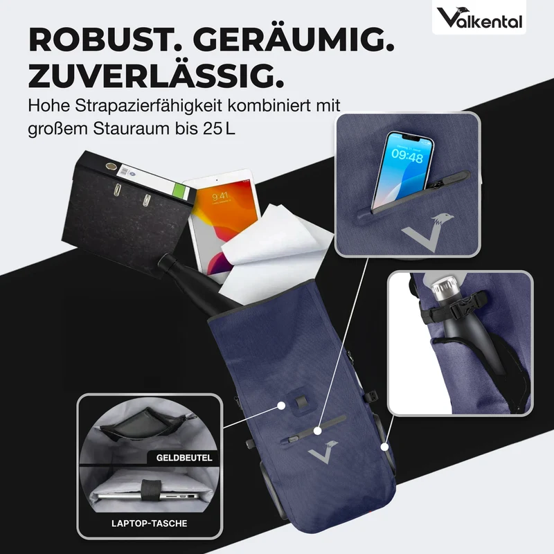 Sacoche de vélo ValkPro 3in1 - un multitalent hautement fonctionnel