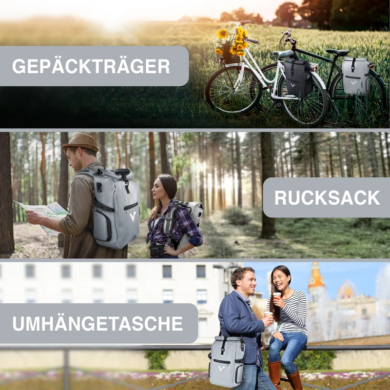 Sacoche de vélo ValkPro 3in1 - un multitalent hautement fonctionnel