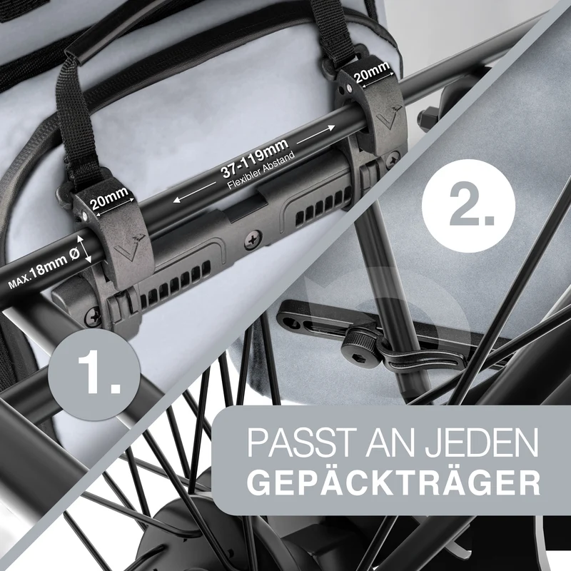 Sacoche de vélo ValkPro 3in1 - un multitalent hautement fonctionnel