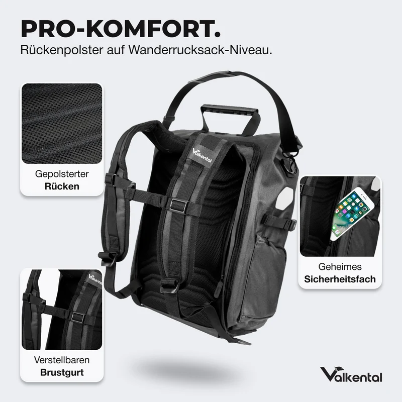 Sacoche de vélo ValkPro 3in1 - un multitalent hautement fonctionnel