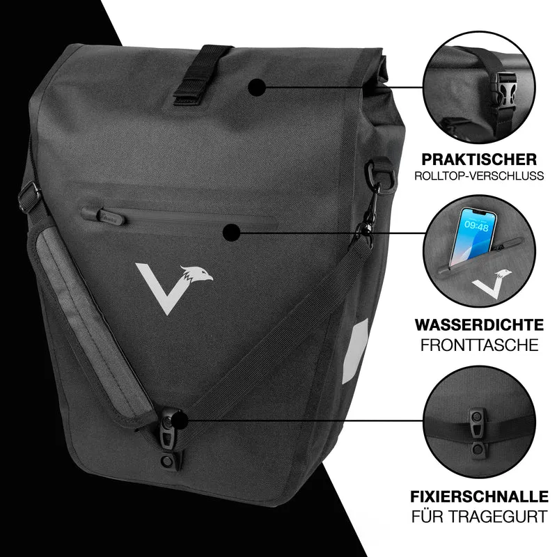 Sac à vélo Urban - Sac de porte-bagages 2 en 1 pratique au look urbain