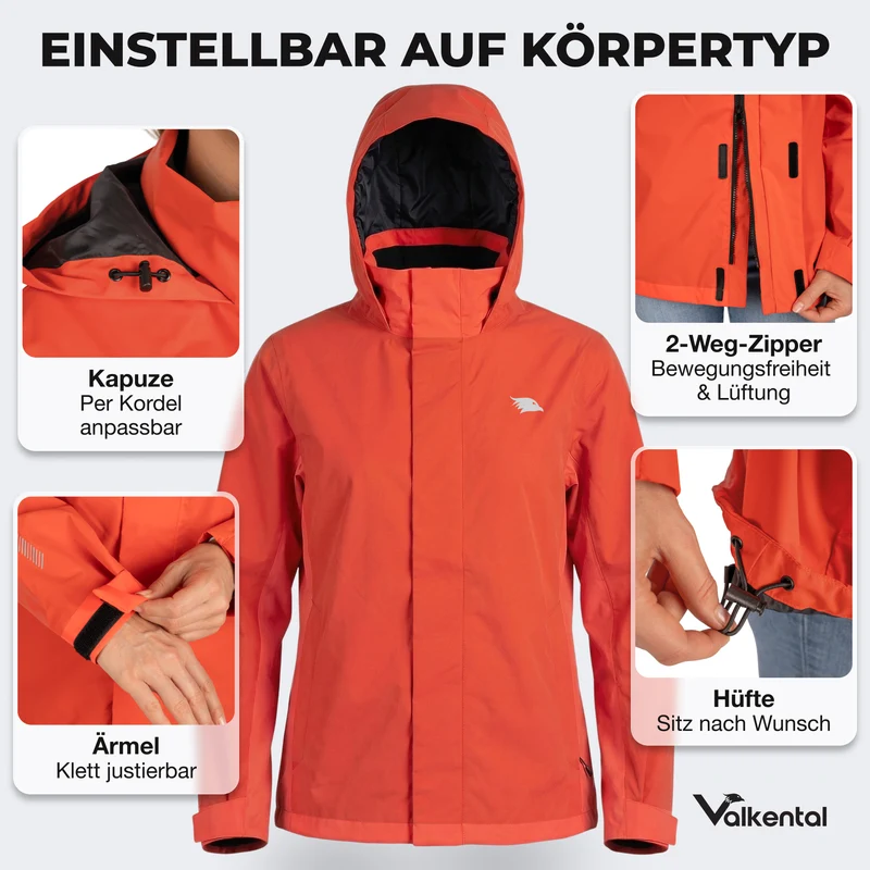 Veste 3 en 1 Smart Jacket - 100 % réfléchissante et imperméable, avec polaire amovible à fermeture éclair - Produit de deuxième choix
