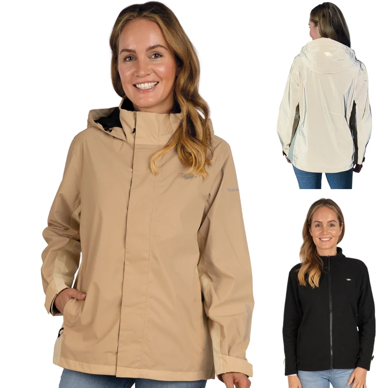 Veste 3 en 1 Smart Jacket - 100 % réfléchissante et imperméable, avec polaire amovible à fermeture éclair - Produit de deuxième choix