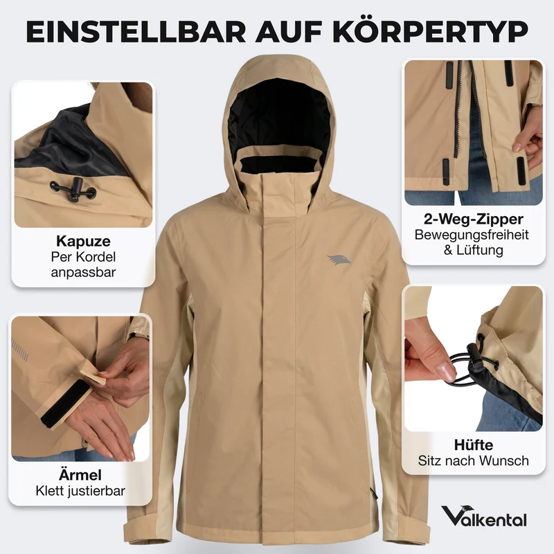 Veste 3 en 1 Smart Jacket - 100 % réfléchissante et imperméable, avec polaire amovible à fermeture éclair - Produit de deuxième choix