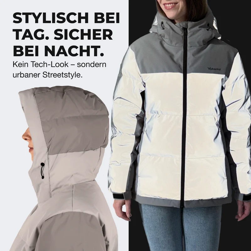 NOUVEAU : Reflective Puffer - Doudoune 100 % réfléchissante - Produit de deuxième choix