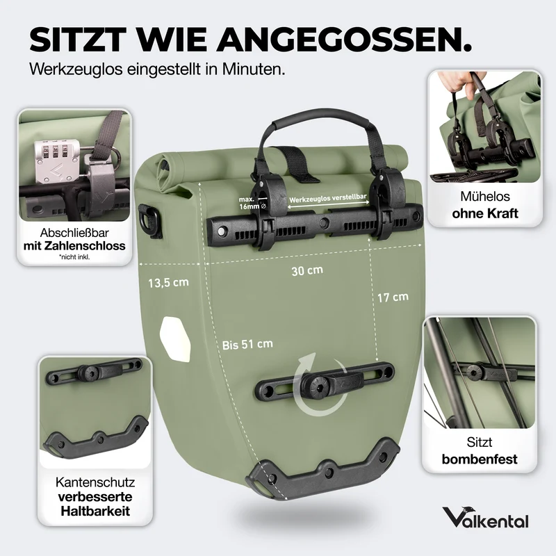 Sac à vélo - grand sac de porte-bagages imperméable - Produit de deuxième choix