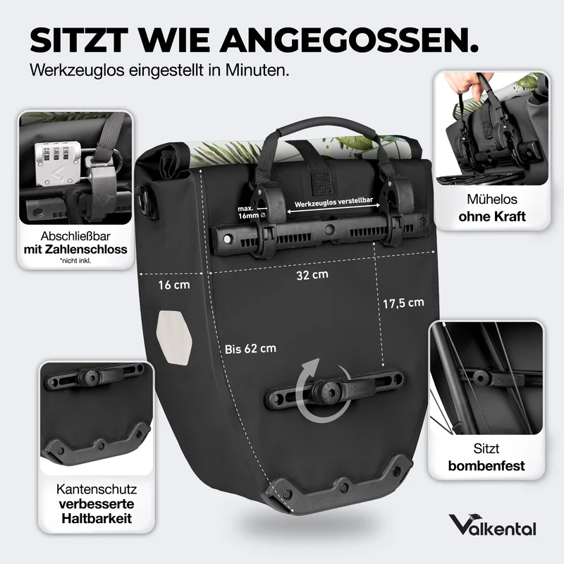 Sac à vélo - grand sac de porte-bagages imperméable - Produit de deuxième choix