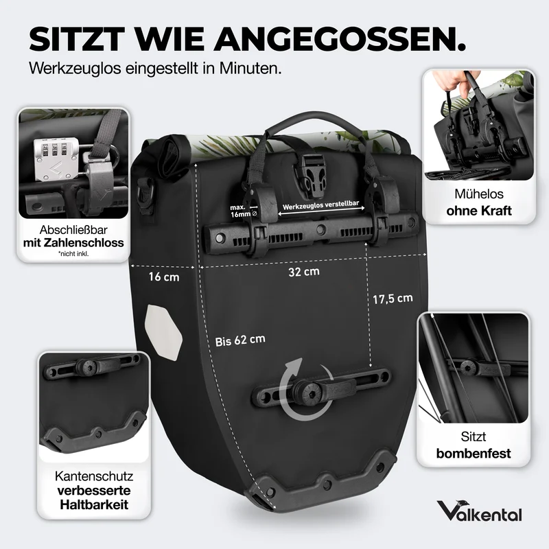 Sac à vélo - grand sac de porte-bagages imperméable - Produit de deuxième choix
