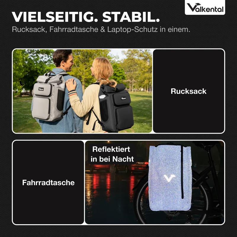 UrbanX 2.0 - Sacoche de vélo et sac à dos 2 en 1 pour la ville