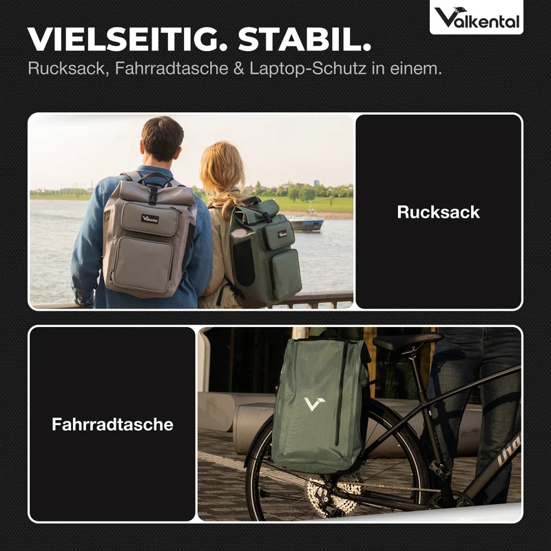 UrbanX 2.0 - Sacoche de vélo et sac à dos 2 en 1 pour la ville