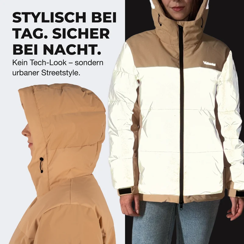 Reflective Puffer - Doudoune 100 % réfléchissante