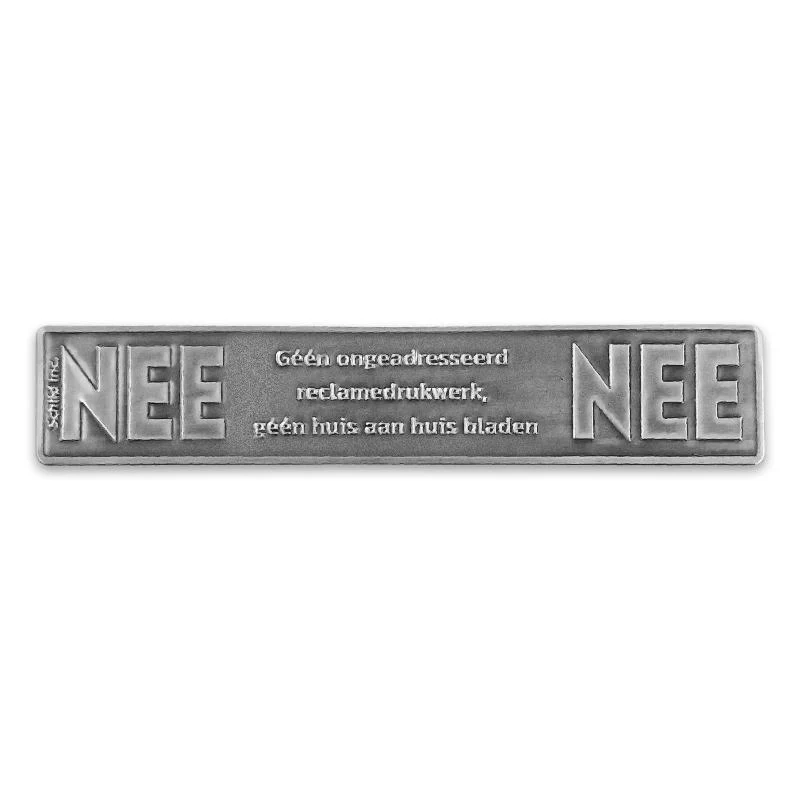No No Mailbox Sticker Tin Vintage (Netherlands)