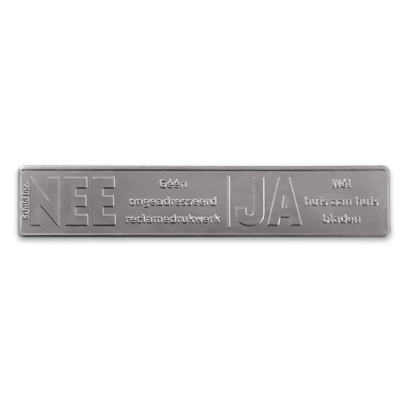 No Yes metal sticker mailbox Tin shine (Netherlands)