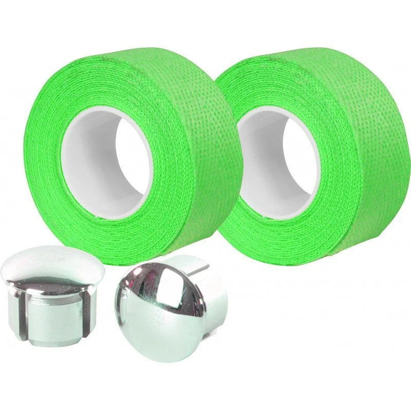 Ruban de guidon Guidoline Tressostar x2 – Vert tressé en coton