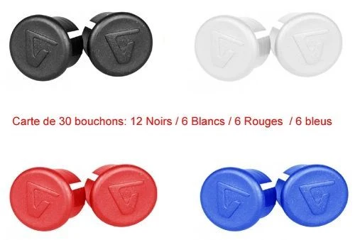 Embouts de guidon assortis x30 Guidoline – Couleurs variées pour atelier ou revente
