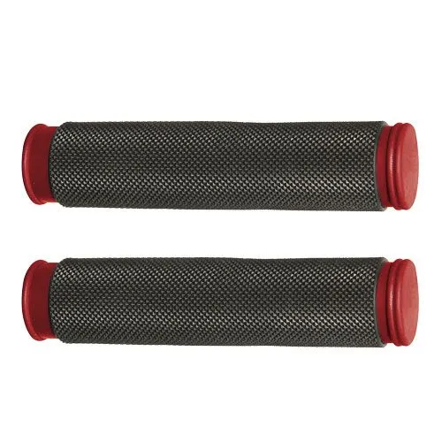 Poignées Herrman Diamond – Double densité Rouge/Noir 130 mm Ø22