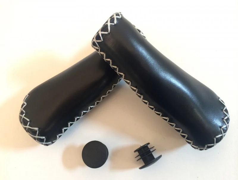 Poignées vélo ergonomiques PU – Noires confort ville et trekking