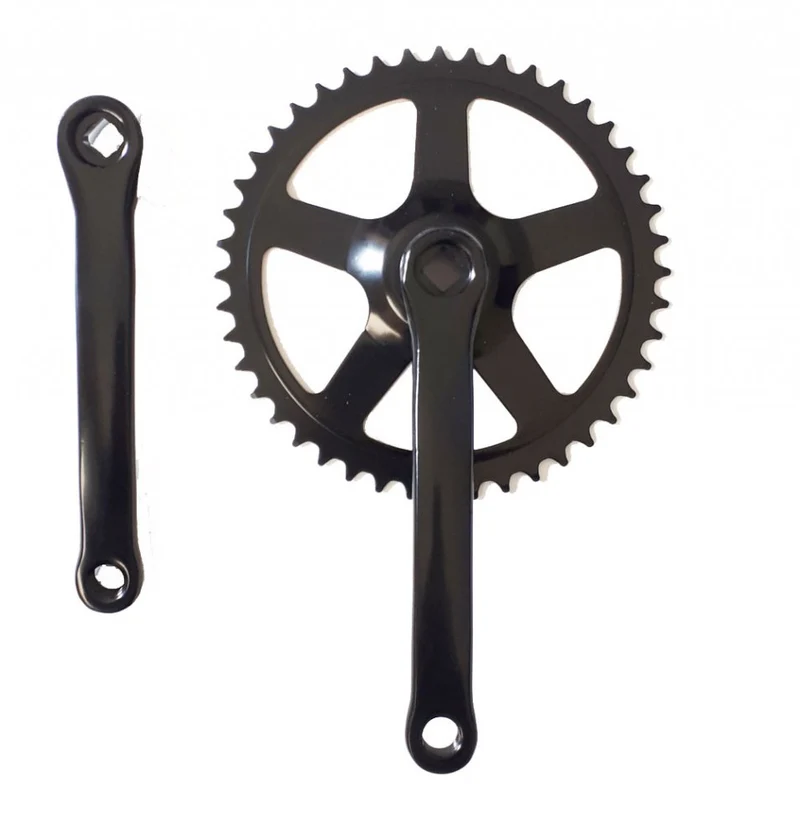 Pédalier 44 dents acier – Manivelles 170 mm Noir