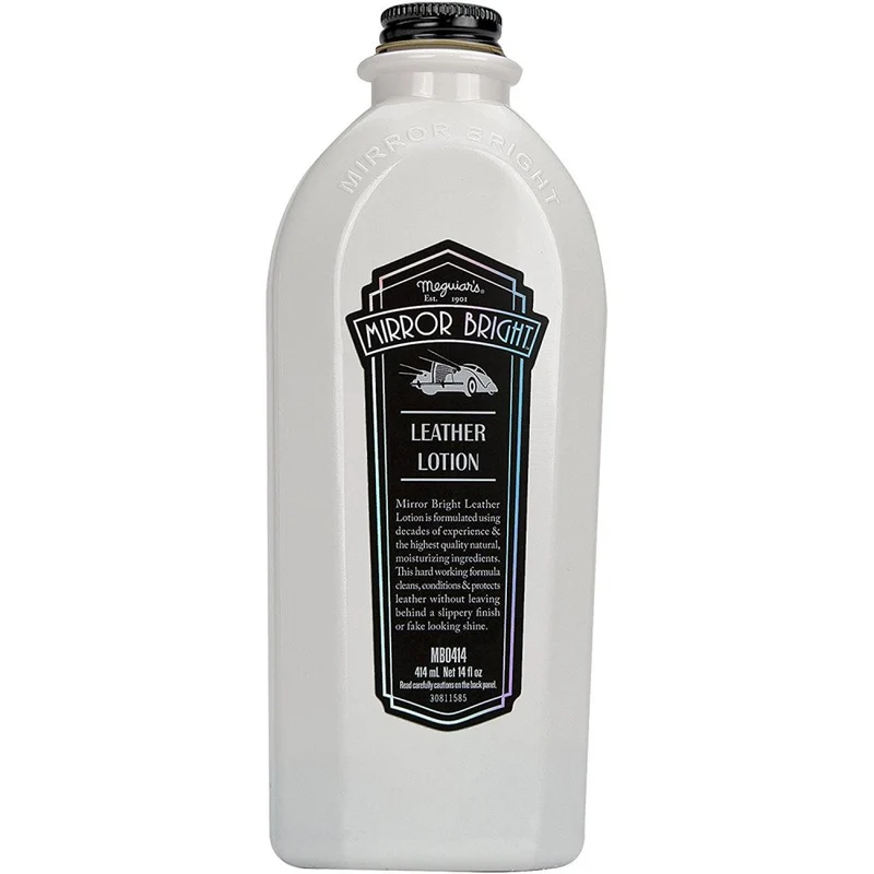 Meguiar's Mirror Bright Lotion Cuir 414 ml – Nettoie, nourrit et protège, anti-UV, sans effet gras