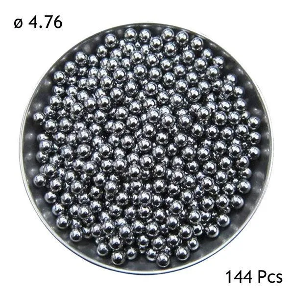 Billes acier 3/16” (4,762 mm) – Lot de 144 pièces pour moyeux, jeux de direction ou pédaliers