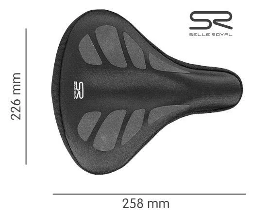 Couvre-selle Selle Royal en gel – Large 248 x 221 mm, confort premium