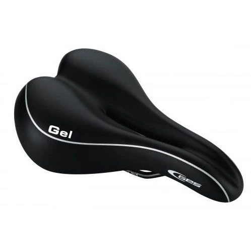 Selle vélo femme confort gel avec trou central – 255 x 175 mm – Coloris noir