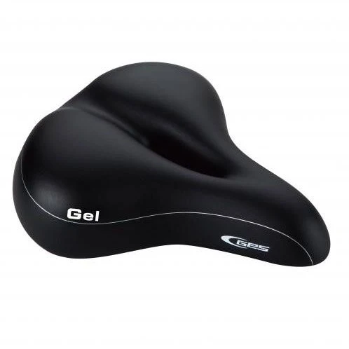 Selle vélo femme confort gel avec trou central – Double densité 255 x 175 mm – Coloris noir